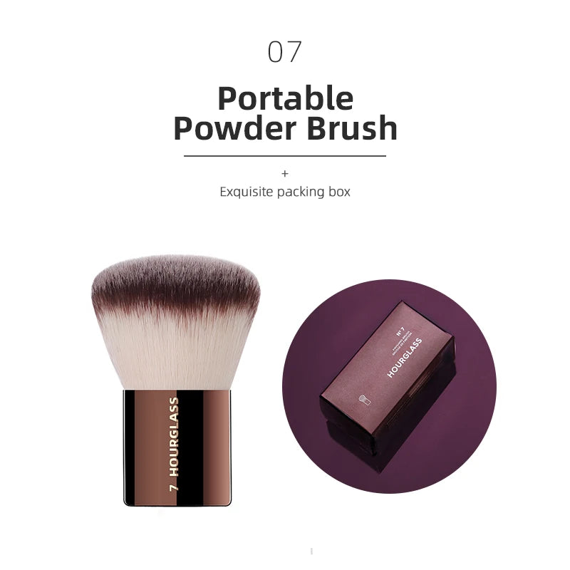 Pincel de Maquiagem Profissional Luxe Hourglass – Acabamento Premium para Pele e Olhos