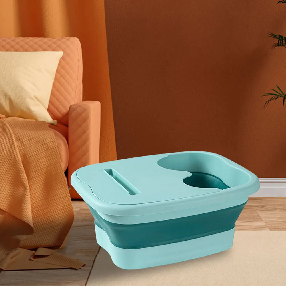 Portable Footbath Massage Bucket Easy To Store Foldable Foot Bath Tray Collapsible Foot Soak Bucket for Relaxing and Pain Relief